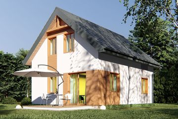  Projekt domu uA98 (WCB1157) - projekt domu parterowego z poddaszem - Zdjęcie 3