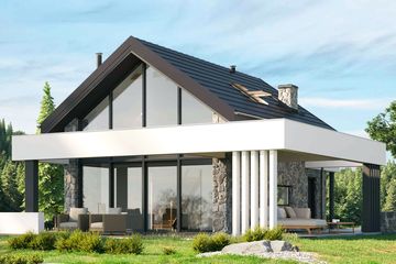  Projekt domu HomeKoncept 65 (KRX1095) - projekt domu parterowego z poddaszem - Zdjęcie 1