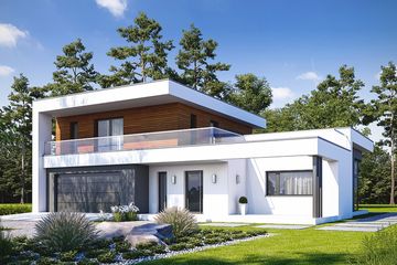  Projekt domu Nowatorski D57 (WWB1063) - projekt domu z pełnym piętrem - Zdjęcie 1