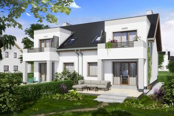  Projekt domu Paweł i gaweł 2b - bliźniak l+ll (WRD2818) - projekt domu parterowego z poddaszem - Zdjęcie 3