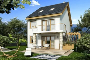  Projekt domu Paweł i gaweł 1a (WRD2820) - projekt domu z pełnym piętrem i poddaszem - Zdjęcie 1