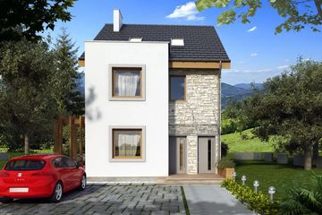  Projekt domu Paweł i gaweł 1a (WRD2820) - projekt domu z pełnym piętrem i poddaszem - Zdjęcie 2