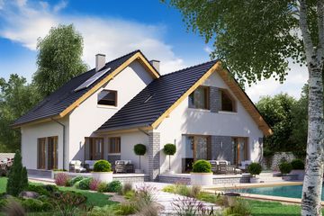  Projekt domu BS-56 dwulokalowy (JGC1218) - projekt domu parterowego z poddaszem - Zdjęcie 1