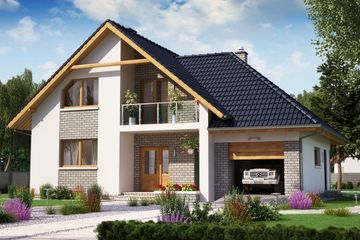  Projekt domu BW-10 wariant 4 (JGC1220) - projekt domu parterowego z poddaszem - Zdjęcie 1