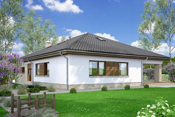  Projekt domu Kalwados 2 (WOF1124) - projekt domu parterowego - Zdjęcie 4