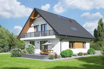  Projekt domu Gryfice 3m (KRP2300) - projekt domu parterowego z poddaszem - Zdjęcie 1