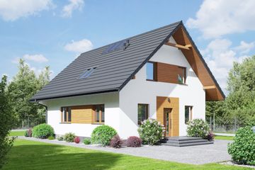  Projekt domu Gryfice 3m (KRP2300) - projekt domu parterowego z poddaszem - Zdjęcie 2