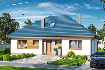 Projekt domu Tracja 8 (WOE1145) - projekt domu parterowego - Zdjęcie 1
