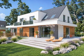 Projekt domu Karmel BL - parterowy z poddaszem dom o powierzchni 124,50 m², dach dwuspadowy - ujęcie 2