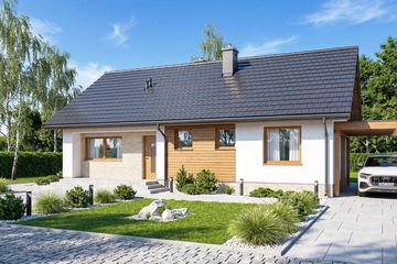  Projekt domu Doppio (WOF1127) - projekt domu parterowego - Zdjęcie 2