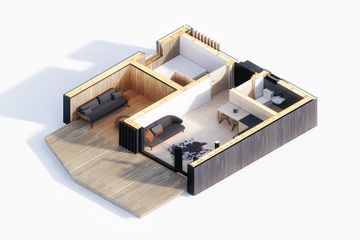  Projekt domu letniskowego Szyszka 2 dr-S (BSA2240) - projekt domu letniskowego parterowego - Zdjęcie 6