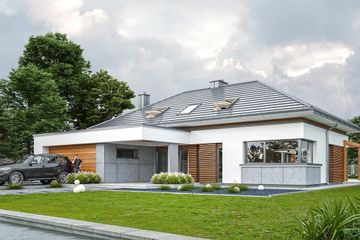  Projekt domu Hiacynt 2 (WAH1954) - projekt domu parterowego - Zdjęcie 4