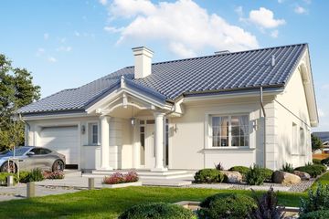  Projekt domu Parterowy wąski (WAH1955) - projekt domu parterowego - Zdjęcie 1