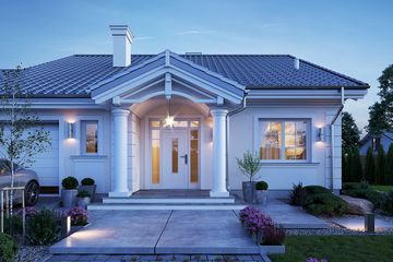  Projekt domu Parterowy wąski (WAH1955) - projekt domu parterowego - Zdjęcie 3