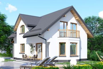  Projekt domu APS 053 (LUA1503) - projekt domu parterowego z poddaszem - Zdjęcie 2