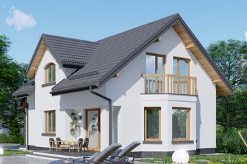  Projekt domu APS 053 (LUA1503) - projekt domu parterowego z poddaszem - Zdjęcie 2