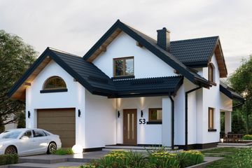  Projekt domu APS 053 (LUA1503) - projekt domu parterowego z poddaszem - Zdjęcie 3