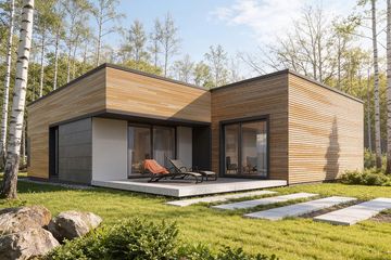 Projekt domu Nila 2 - parterowy dom o powierzchni 116,51 m², dach płaski - ujęcie 2