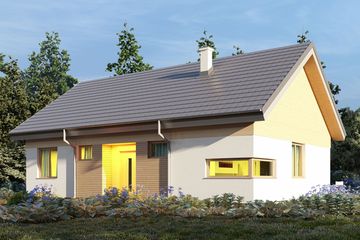  Projekt domu uA5v1 (WCB1167) - projekt domu parterowego - Zdjęcie 1