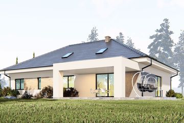 Projekt domu uA129 - parterowy dom o powierzchni 143,40 m², dach kopertowy - ujęcie 3