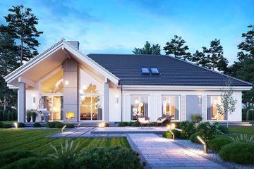  Projekt domu Willa Parkowa 4 wariant B (WAH1967) - projekt domu parterowego - Zdjęcie 1