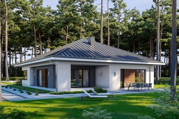  Projekt domu Naturalny D60 (WWB1065) - projekt domu parterowego - Zdjęcie 1