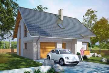  Projekt domu Silvestris I G1 (SLS1158) - projekt domu parterowego z poddaszem - Zdjęcie 1