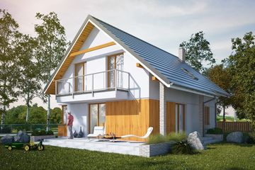  Projekt domu Silvestris I G1 (SLS1158) - projekt domu parterowego z poddaszem - Zdjęcie 2