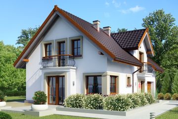  Projekt domu przy Alabastrowej 51 (KRK1581) - projekt domu parterowego z poddaszem - Zdjęcie 3