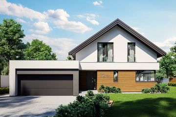  Projekt domu HomeKoncept 72 G2 (KRX1100) - projekt domu parterowego z poddaszem - Zdjęcie 1