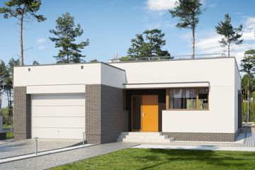  Projekt domu E-182a (WAX1161) - projekt domu parterowego - Zdjęcie 1