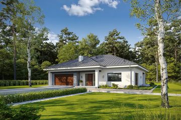  Projekt domu Przystępny D61 (WWB1068) - projekt domu parterowego - Zdjęcie 3