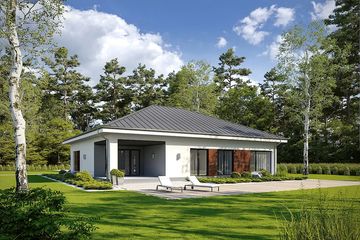  Projekt domu Przystępny D61 (WWB1068) - projekt domu parterowego - Zdjęcie 2