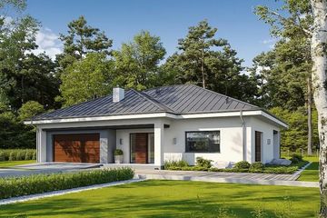  Projekt domu Przystępny D61 (WWB1068) - projekt domu parterowego - Zdjęcie 1