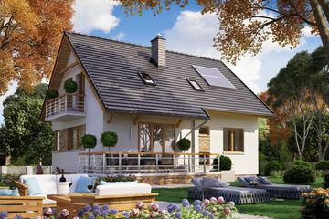  Projekt domu BW-36 wariant 11 podpiwniczony (JGC1223) - projekt domu parterowego z poddaszem - Zdjęcie 3