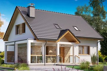  Projekt domu BW-36 wariant 15 bez garażu (JGC1221) - projekt domu parterowego z poddaszem - Zdjęcie 2