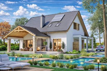  Projekt domu BW-36 wariant 15 bez garażu (JGC1221) - projekt domu parterowego z poddaszem - Zdjęcie 1