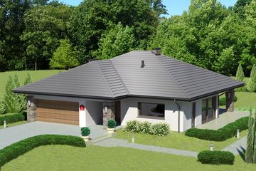  Projekt domu przy Kwiatowej 5 (KRK1592) - projekt domu parterowego - Zdjęcie 1