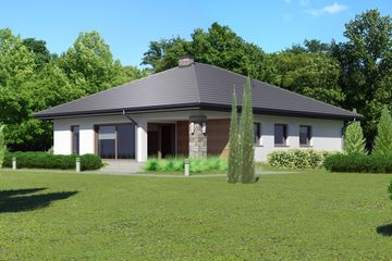  Projekt domu przy Kwiatowej 5 (KRK1592) - projekt domu parterowego - Zdjęcie 2
