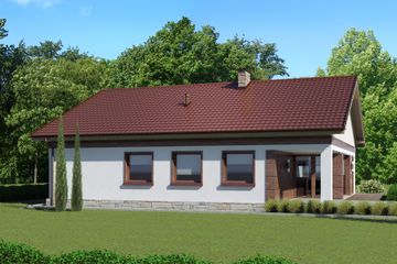  Projekt domu przy Przyjemnej 21 (KRK1602) - projekt domu parterowego - Zdjęcie 2