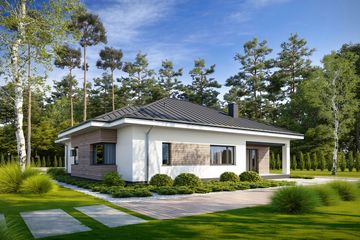  Projekt domu Określony D63 (WWB1070) - projekt domu parterowego - Zdjęcie 2