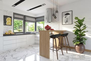 Projekt domu Pomelo - parterowy z poddaszem dom o powierzchni 139,16 m², dach dwuspadowy - ujęcie 5