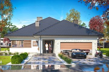  Projekt domu Fabian 3 (WOE1148) - projekt domu parterowego - Zdjęcie 1