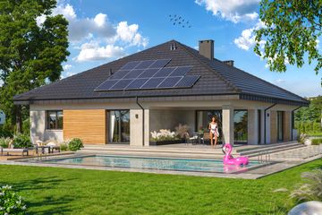 Projekt domu Fabian 3 - parterowy dom o powierzchni 148,80 m², dach namiotowy - ujęcie 3
