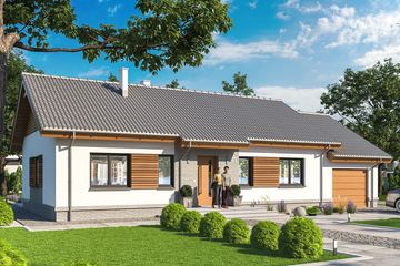  Projekt domu Tracja 2 G1 (WOE1149) - projekt domu parterowego - Zdjęcie 1