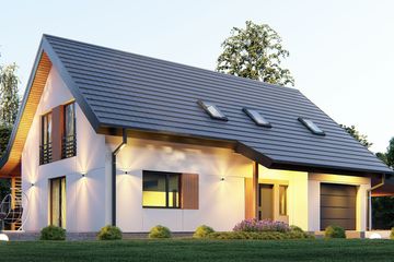  Projekt domu uA134 (WCB1181) - projekt domu parterowego z poddaszem - Zdjęcie 1