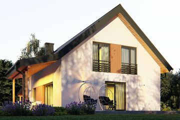  Projekt domu uA134 (WCB1181) - projekt domu parterowego z poddaszem - Zdjęcie 2