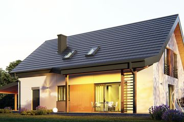  Projekt domu uA134 (WCB1181) - projekt domu parterowego z poddaszem - Zdjęcie 3