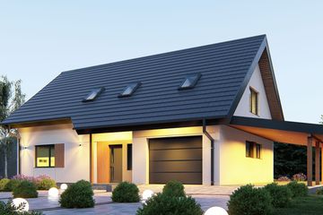  Projekt domu uA134 (WCB1181) - projekt domu parterowego z poddaszem - Zdjęcie 4