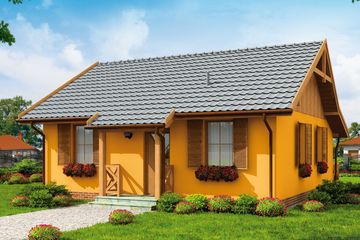  Projekt domu Barbados C dom mieszkalny, całoroczny szkielet drewniany (SLN2663) - projekt domu parterowego - Zdjęcie 1